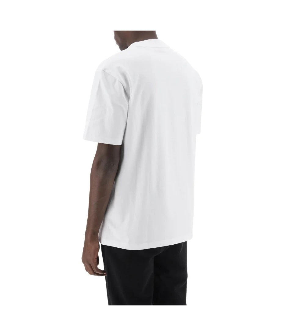 Hugo boss middle logo T shirt in white