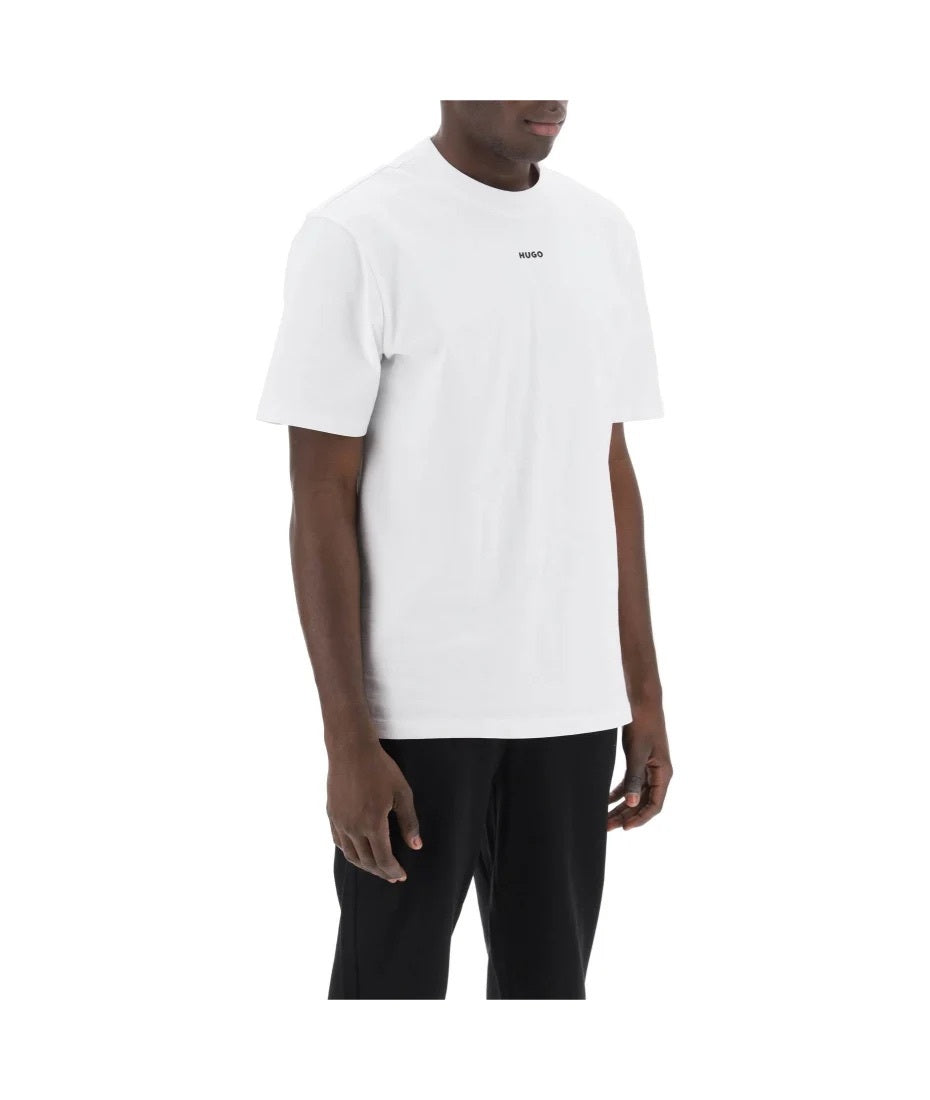 Hugo boss middle logo T shirt in white