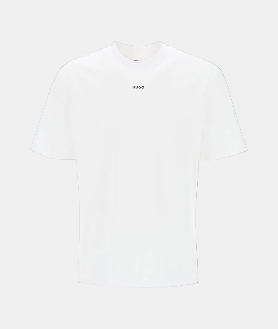 Hugo boss middle logo T shirt in white