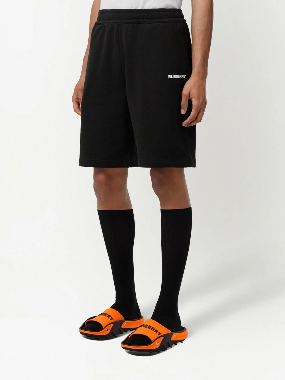 Burberry cotton charged black shorts