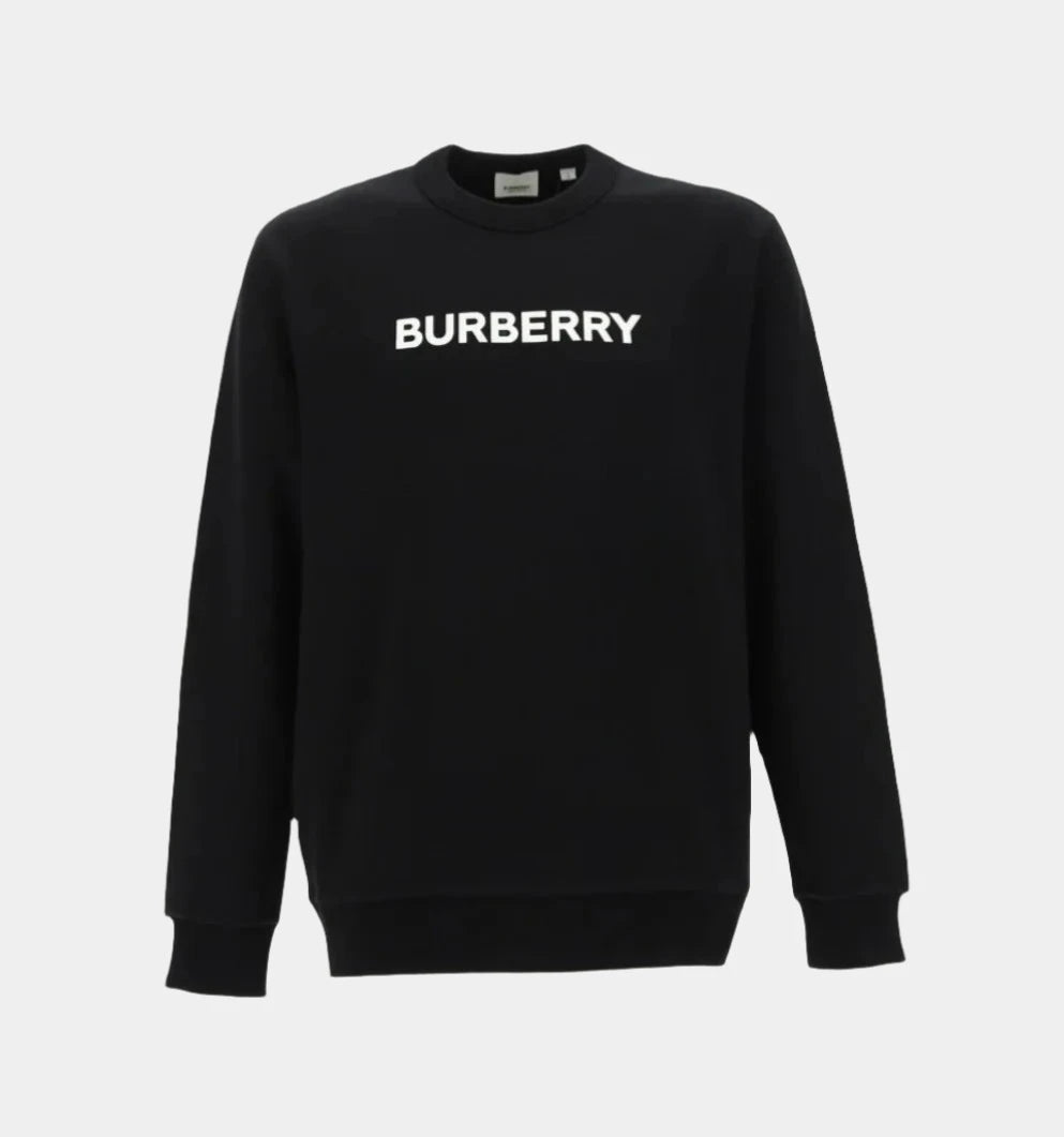 Burberry logo print crew neck in black