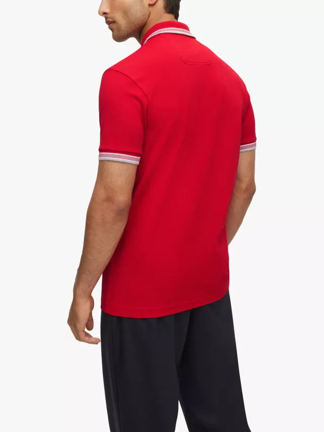 Hugo boss short sleeve paddy polo in red