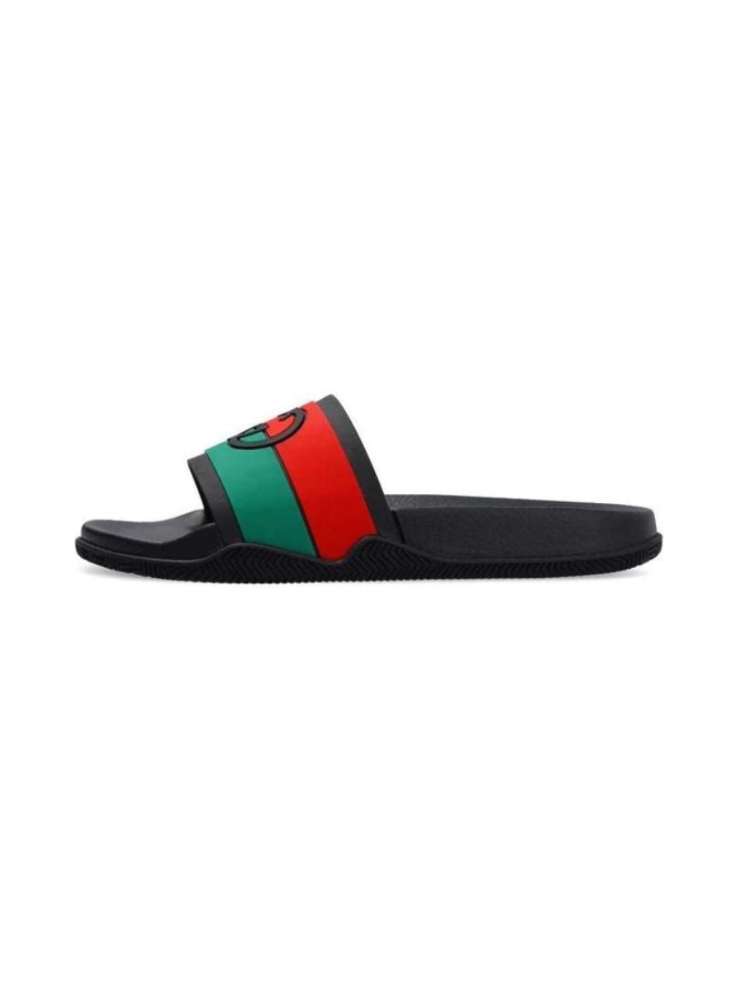 Gucci GG logo-print sandals.