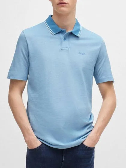 Hugo Boss Relaxed-Fit Oxford-Pique Cotton Polo Shirt