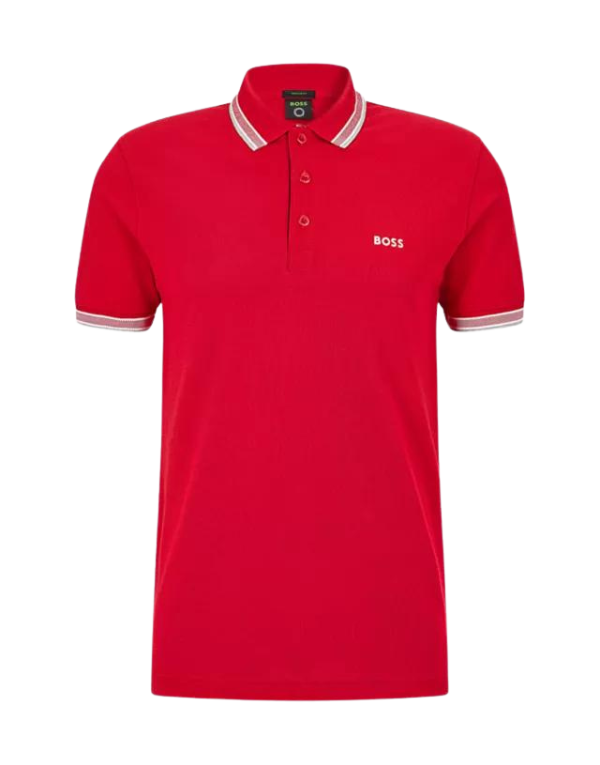 Hugo boss short sleeve paddy polo in red