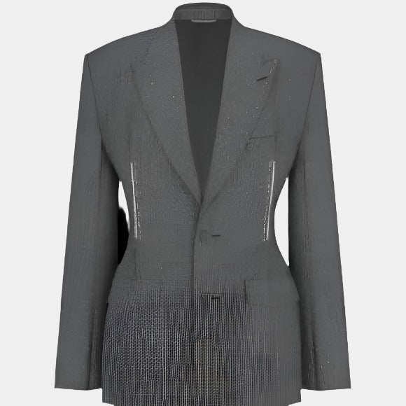 Men’s Gray Wool Blend Christian Dior Wool Blend Bar Jacket